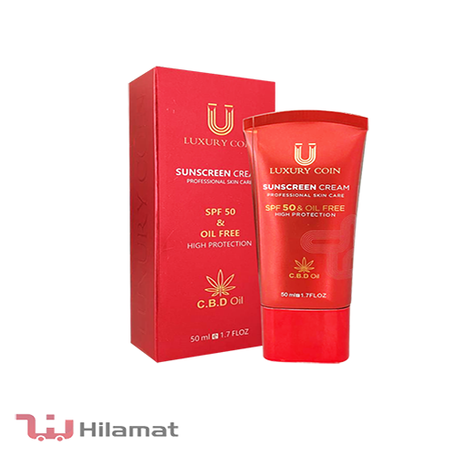کرم ضد آفتاب spf 50 لاکچری کوین
