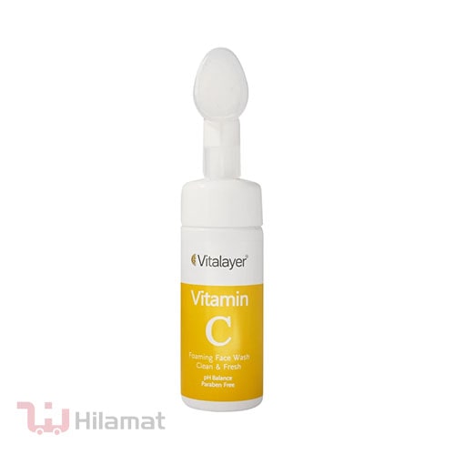 فوم شستشو صورت ویتالیر مدل VITAMIN C، حجم 150 میلی‌لیتر