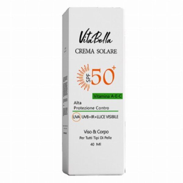 کرم ضد آفتاب spf50 بی رنگ حجم 40 میل ویتابلا