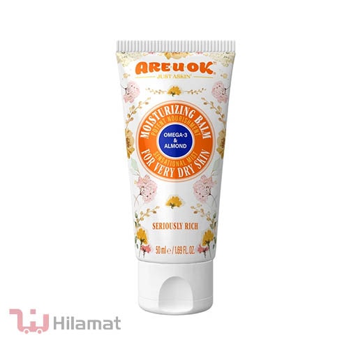 بالم مرطوب‌کننده آر یو اوکی مدل omega-3 and almond حجم 50 میلی‌لیتر