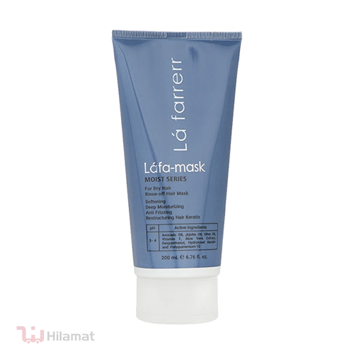 ماسک مو رطوبت‌رسان لافارر مدل Moist Series حجم 200 میلی‌لیتر مناسب موهای خشک