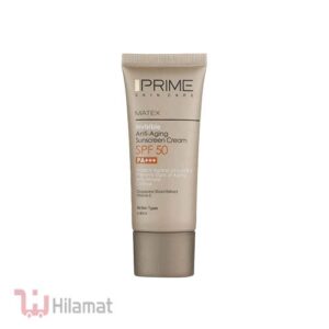 کرم ضد آفتاب و ضد چروک بی رنگ پرایم مدل Matex Colorless SPF50 مناسب انواع پوست