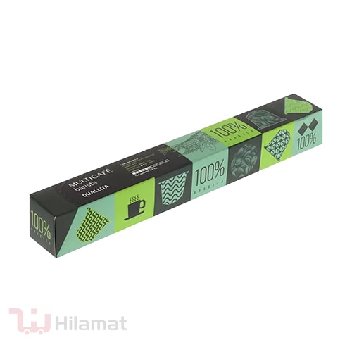 کپسول قهوه اسپرسو 100% عربیکا Quallita مولتی کافه - 10 عددی