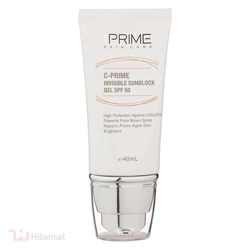 ژل ضدآفتاب بی‌رنگ پرایم SPF50 مدل C-Prime مناسب برای انواع پوست